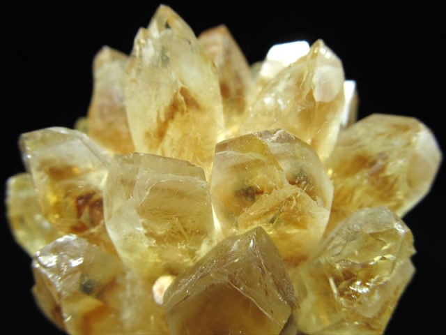 天然非加熱 ナチュラルシトリン クラスター(加工) 重さ290g 天然石 黄