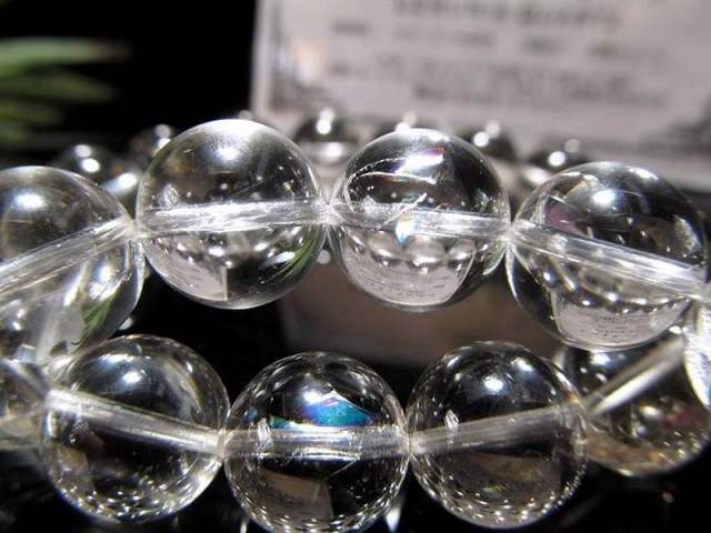 美麗な虹色の輝き アイリスレムリアンシードクリスタル ブレスレット