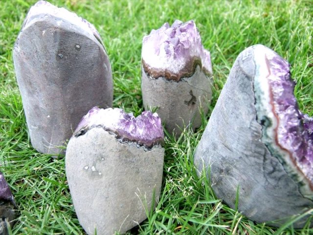 4A アメジスト 紫水晶 クラスター スタンドタイプ 重さ400g-440g 1個