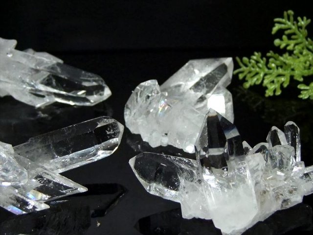 超透明 5A ゼッカ産水晶 ミニクラスター 1個売り 謎多き美麗クリスタル