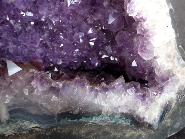 透明&濃いパープル アメジスト ドーム アメジストカペーラ 高さ 25.5cm