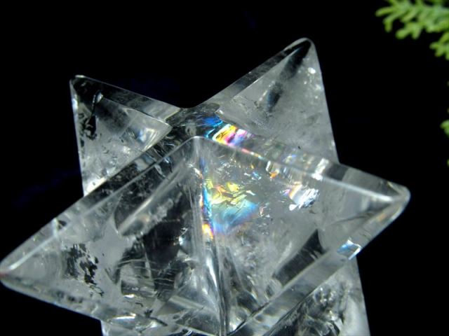 虹入り 天然水晶 マカバスター 最大幅約39mm 104.0g 精神と肉体の調整