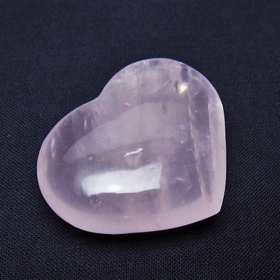 ローズクォーツハート 置物[t225-8576]