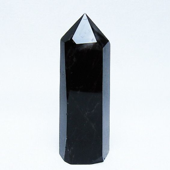 モリオン 純天然 黒水晶 六角柱 [t401-4992]