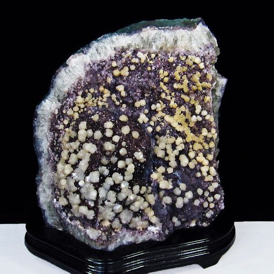 26.5Kg フラワーアメジスト カルサイト共生 クラスター 同梱不可 [T603