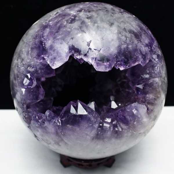 7.6Kg アメジスト笑口 丸玉 200mm [T610-11918]