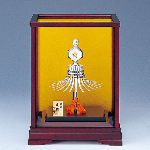 消防・功労・受賞】纏（まとい）銀製置物 SBK-254 （サイズ：高さ245mm