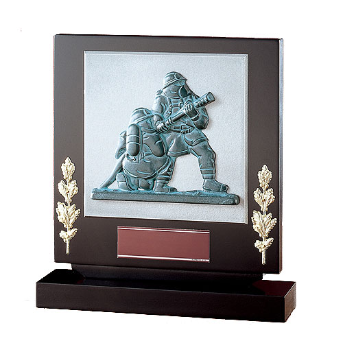 消防・功労・受賞】纏（まとい）銀製置物 SBK-254 （サイズ：高さ245mm