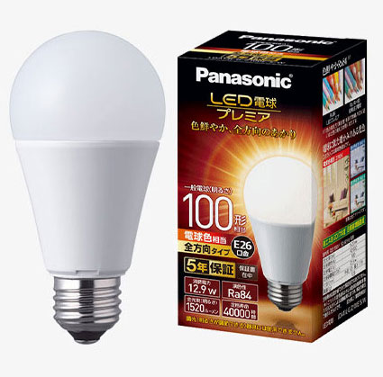 パナソニック】一般電球タイプ LED電球プレミア 12.9W 《電球色相当