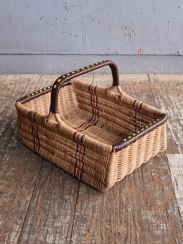 イギリス アンティーク バスケット 籐かご ガーデニング 12694