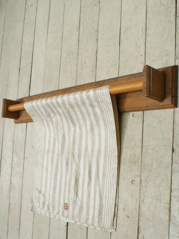 イギリス アンティーク 木製タオルハンガー 2406
