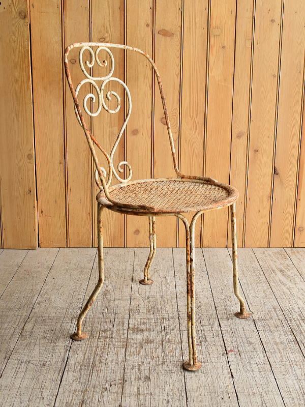 フレンチ アンティーク アイアンガーデンチェア ガーデニング 8890