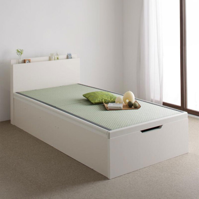 跳ね上げ式ベッド | 日本製 美草・大容量畳跳ね上げベッド【Sagesse