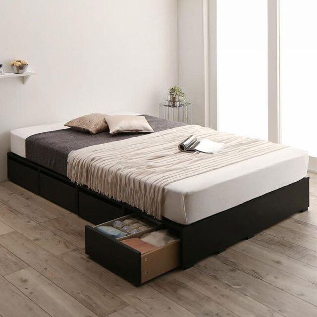 収納付きベッド | 選べる引き出し収納付 フロアベッド ベッドフレーム