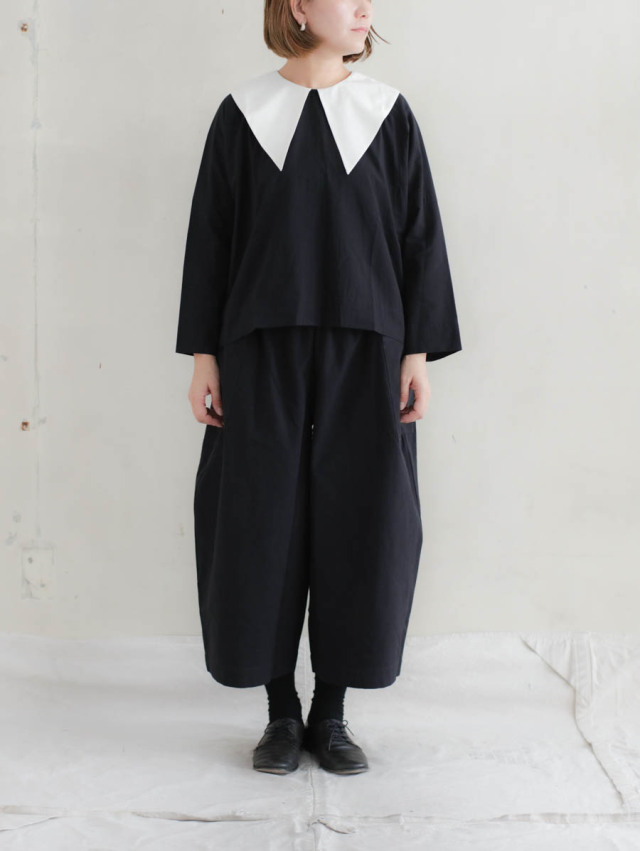 Atelier d'antan アトリエ ダンタン｜Perriere（ブラック）ワイドパンツ