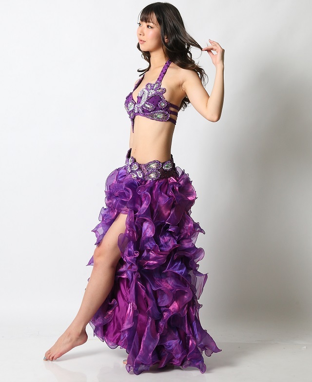 ベリーダンスコスチュームCH-COS-A23(紫パープル)(S-M/M-L/Lサイズ