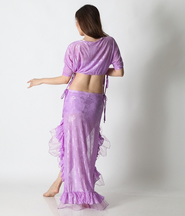 ベリーダンスレッスンスカートSK19パステルフリル（3 colors）【送料無料】