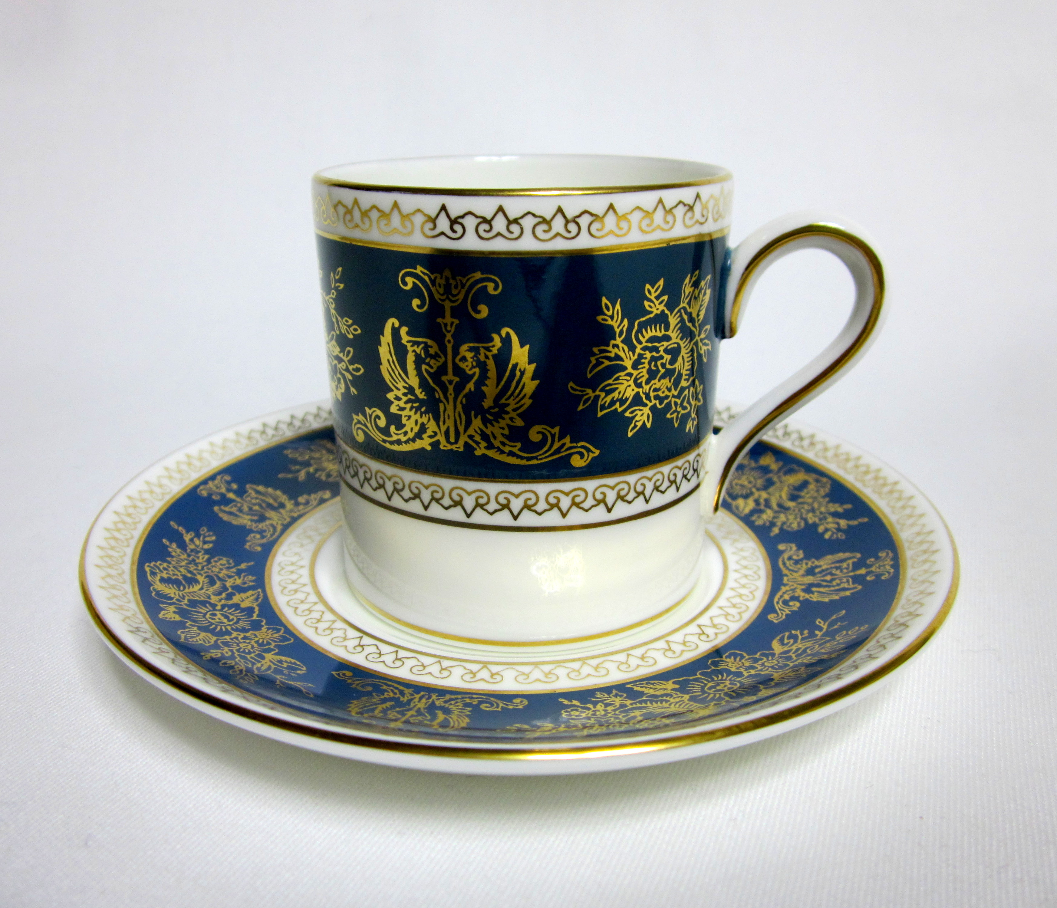 ウェッジウッド（Wedgwood）コロンビアブルー＆ゴールド デミタス