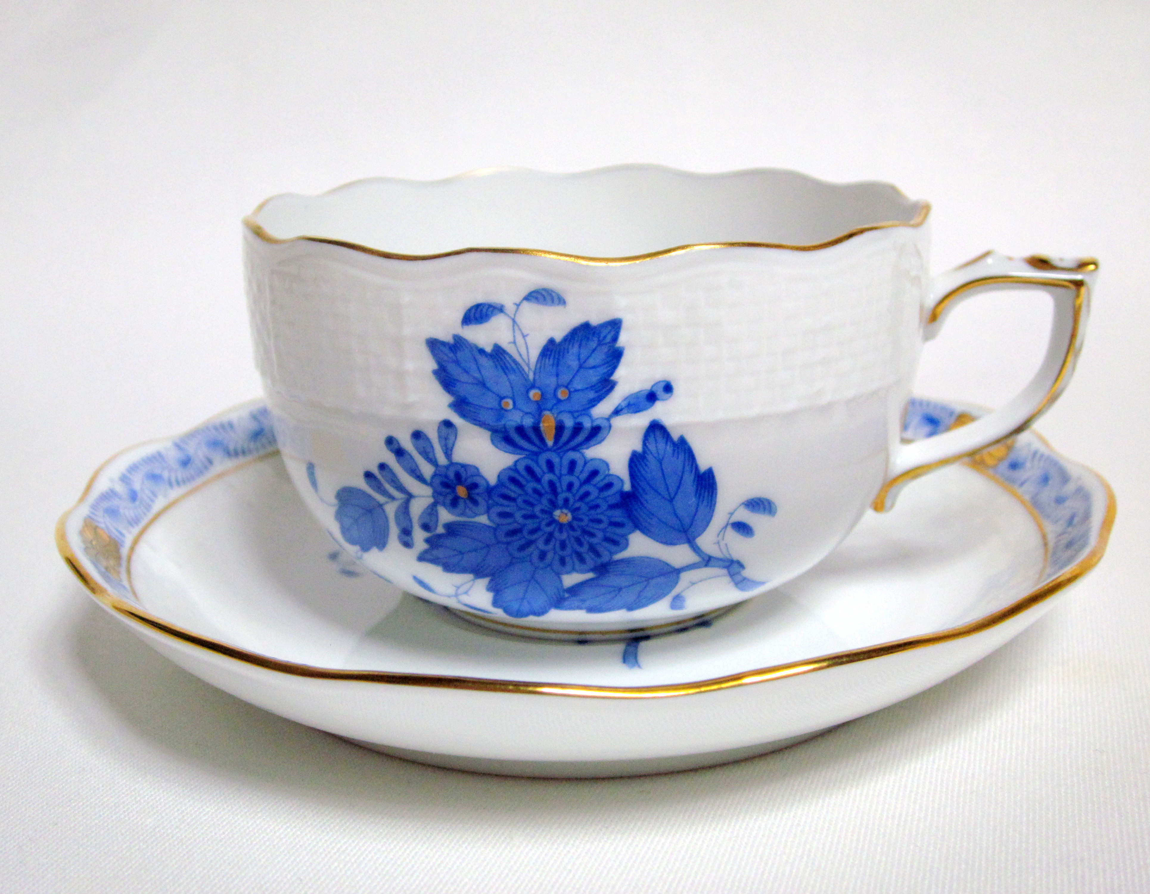 ヘレンド（Herend）アポニーブルー ティーカップ＆ソーサー【西洋