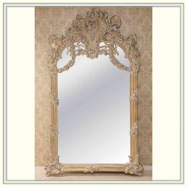 fu-collection】 ロココ調大型ミラー W3142cm D8cm H240cm 送料無料