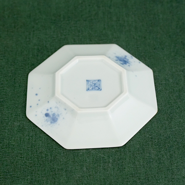 福泉窯│染付濃松竹梅八角コーヒー碗台皿