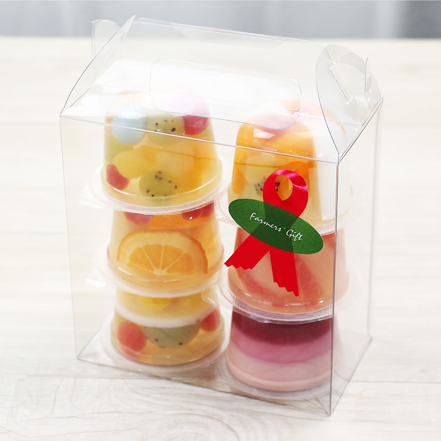 軽井沢ファーマーズギフトの ミックスゼリー6個セット（クリアケース入）