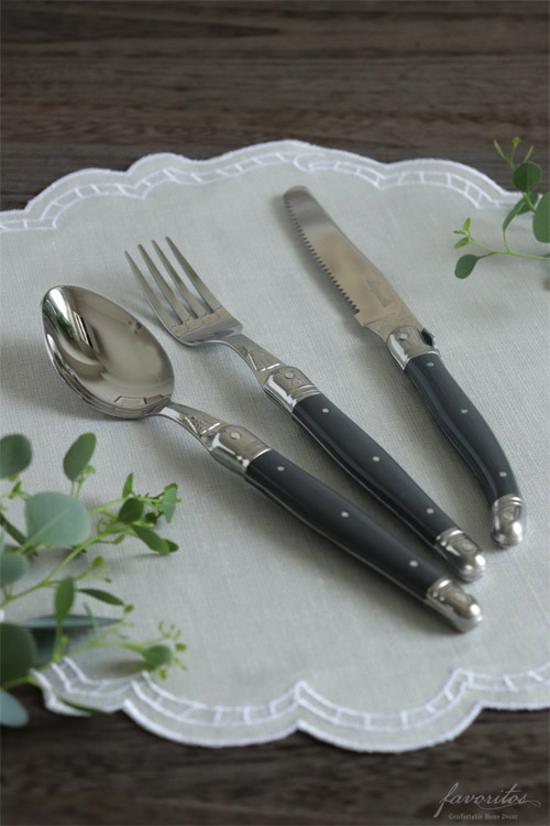 Jean Dubost(ジャン・デュボ)｜ライヨール カトラリー3点セット(キャビア)