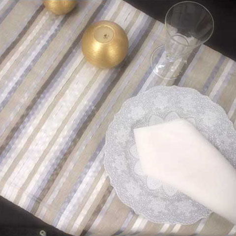 アレクサンドル チュルポー テーブルランナー SIXTINE ナチュラル