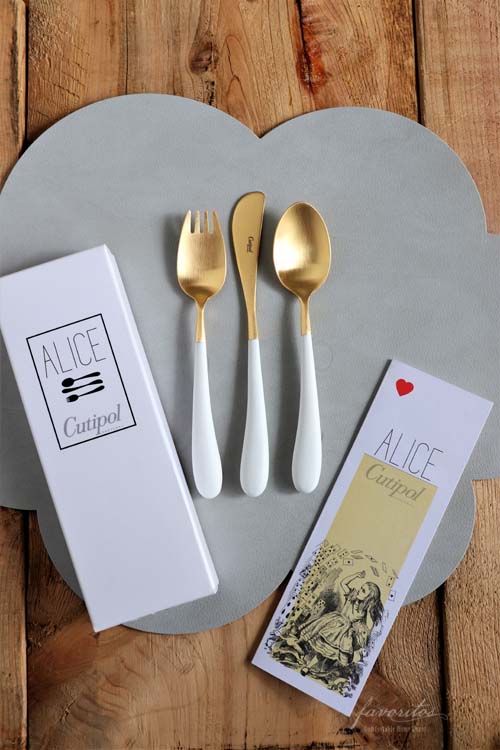 Cutipol（クチポール） ｜ALICE ホワイト×ゴールド 3点セット（子供用