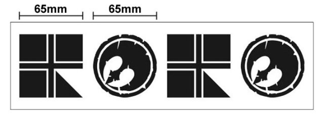 RICE28 ライス28 カッティングステッカー 【B】 [ BLK / WHT ] シール