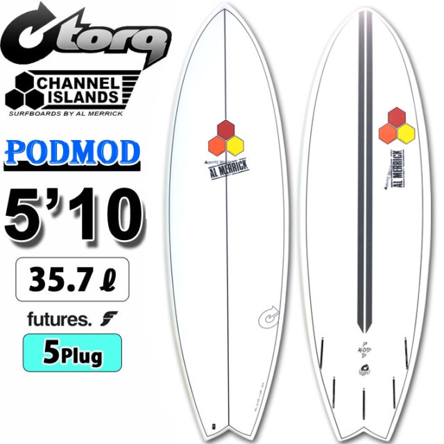 2025 トルク サーフボード torq surfboard X-LITE PODMOD 5'10 [White
