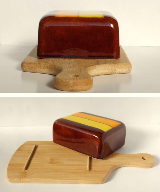 ヴィンテージ陶器バターケース蓋｜アンバーデザイン