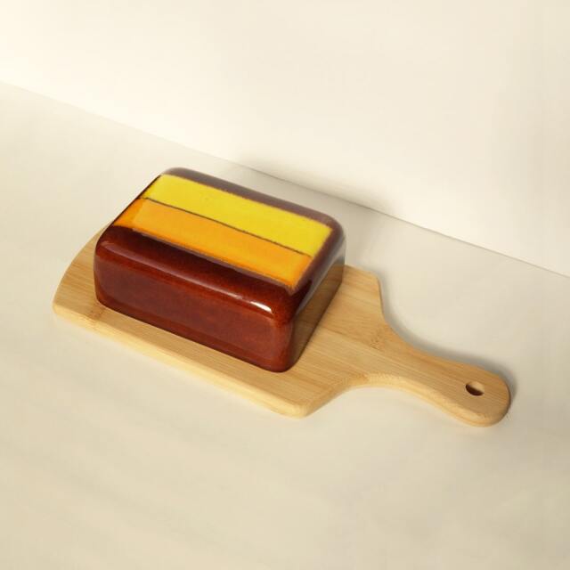 ヴィンテージ陶器バターケース蓋｜アンバーデザイン
