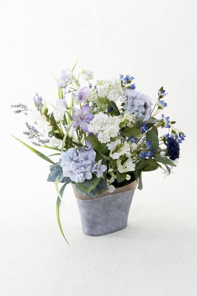 造花・アーティフィシャルフラワー・インテリアアレンジメント】ブルー