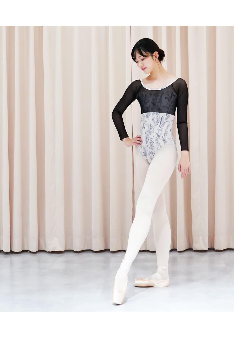 abbyバレエレオタード＞ジゼル・フラワー柄レオタード｜バレエウェア