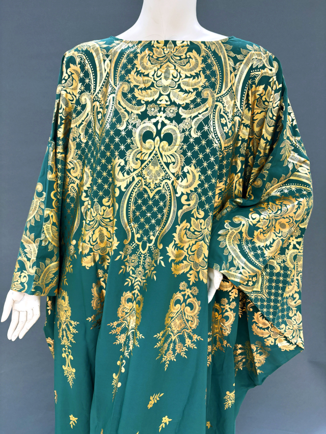ハリージドレス・ベリーダンス衣装】グリーン×ゴールドがゴージャスで