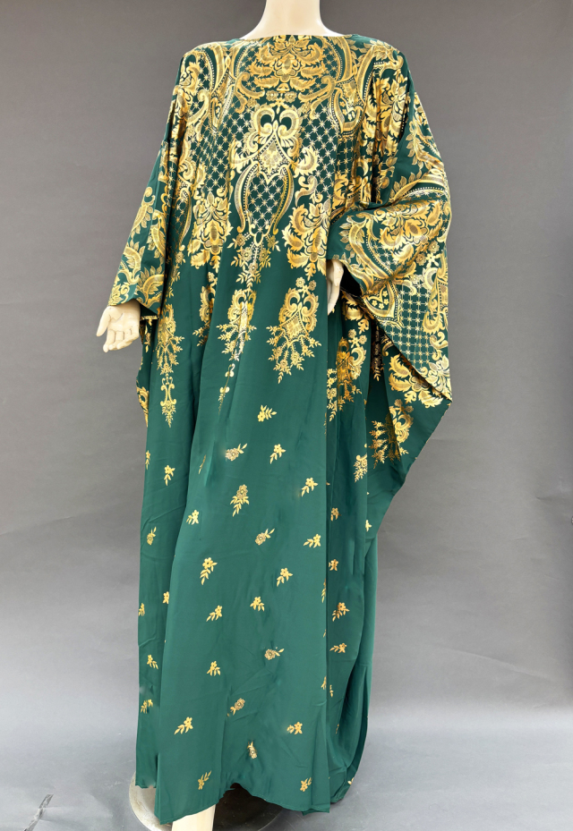ハリージドレス・ベリーダンス衣装】グリーン×ゴールドがゴージャスで
