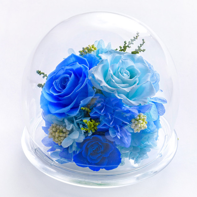 プリザーブドフラワー ガラスドームL
