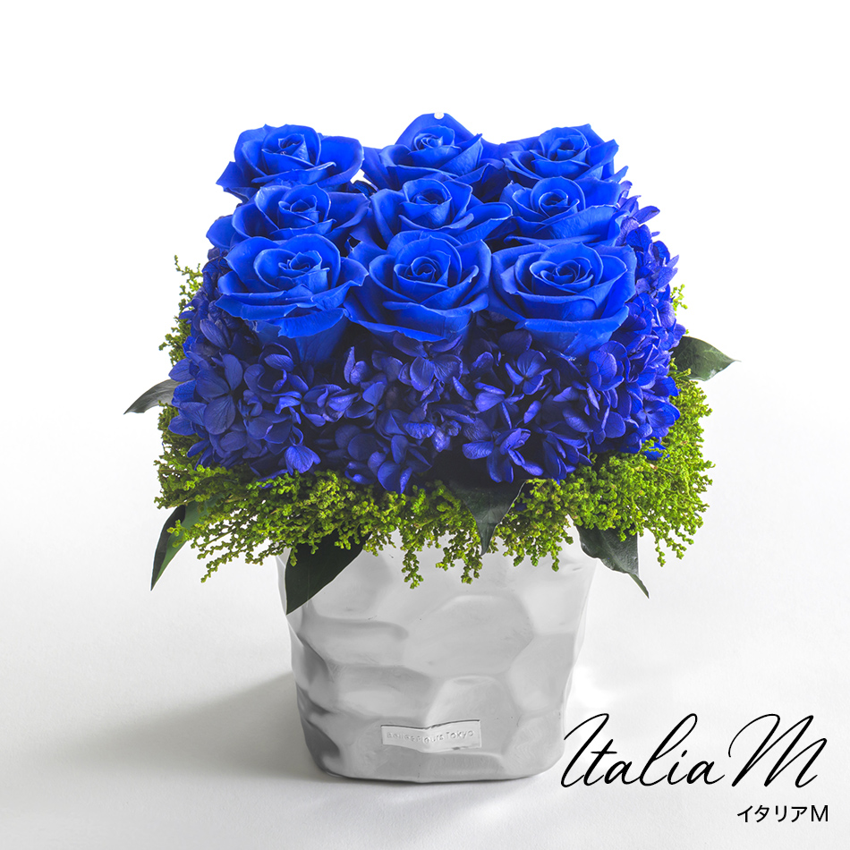 プリザーブドフラワー #イタリアM 【ラインストーン付き】