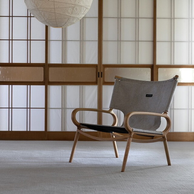 チェア IKIKI Grand Chair Oak Fabric Tex-Beige/Tex-Grey IKIKI