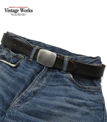 Vintage Works ヴィンテージワークス CHASIN|厚銀メッキ真鍮バックル|7