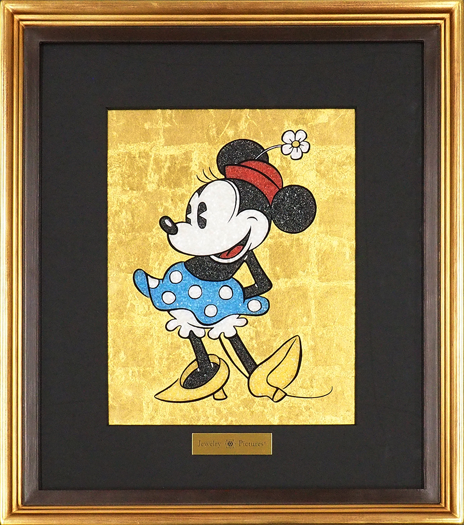 ジュエリー絵画® ディズニー 「ミニーマウス ゴールド」（Mサイズ）