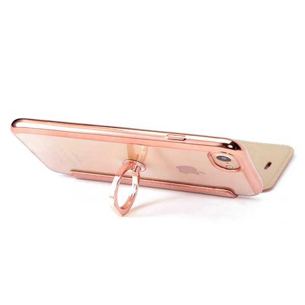 フィンガーリング付きクリア手帳型iPhone用ケース【iPhone7・iPhone8