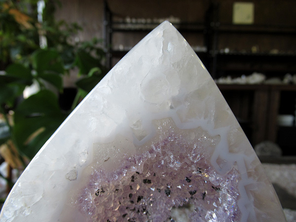 アメジスト×アゲート(瑪瑙) ジオード ポリッシュ | 天然石専門店【鬮石】