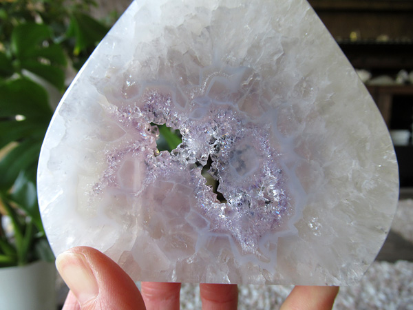 アメジスト×アゲート(瑪瑙) ジオード ポリッシュ | 天然石専門店【鬮石】