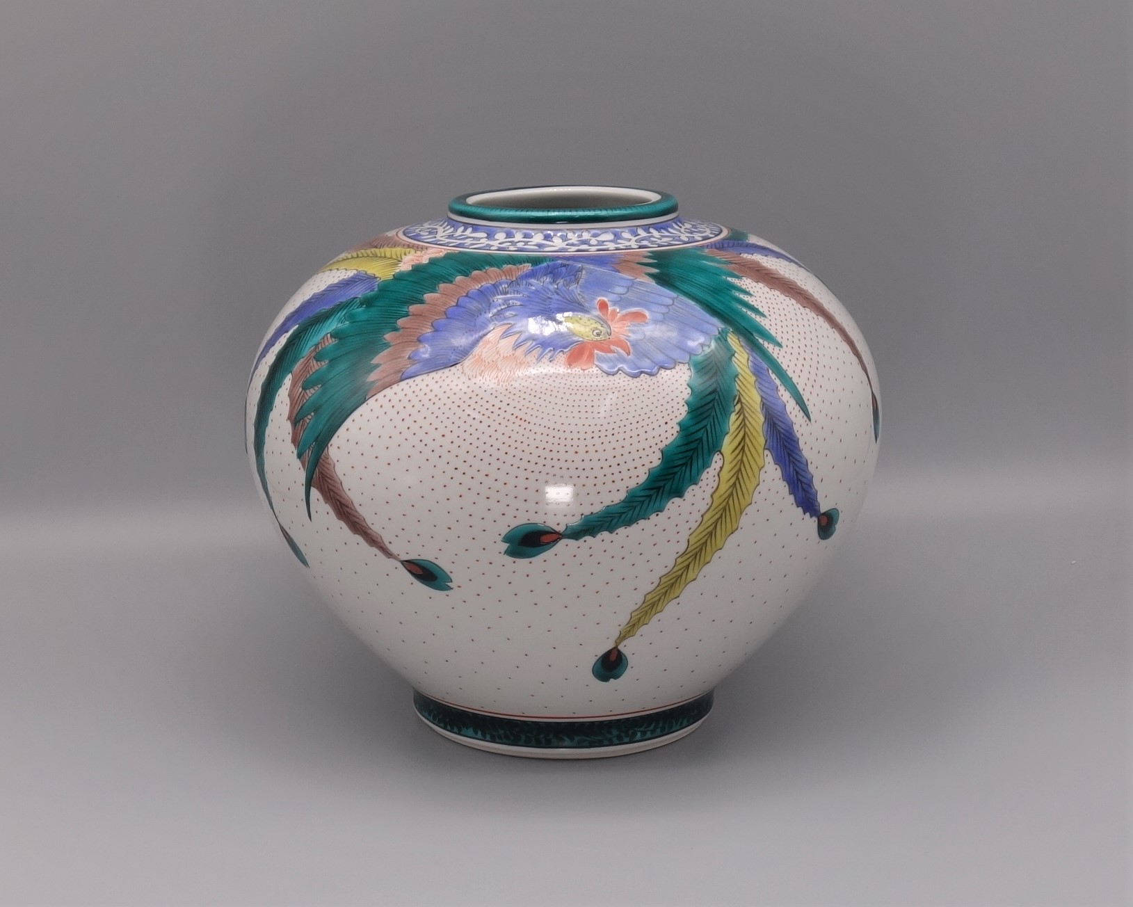 花瓶（8号） 青手鳳凰図 [ 福田良則 ]