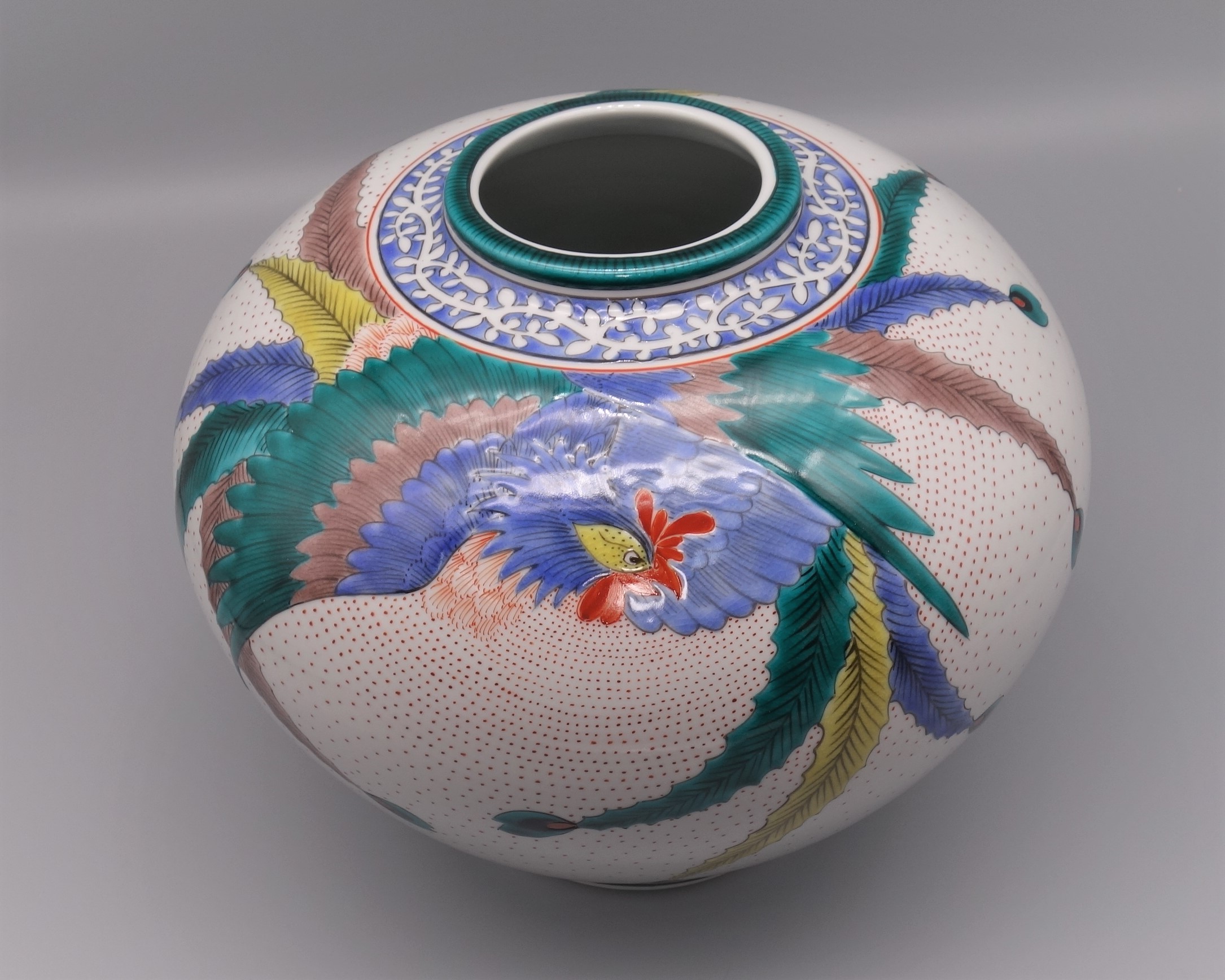 花瓶（8号） 青手鳳凰図 [ 福田良則 ]