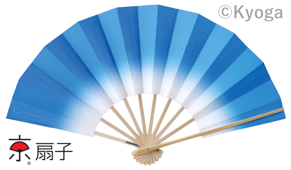 舞扇子 青と白のグラデーション 舞扇子 青と白のグラデーション 舞扇子
