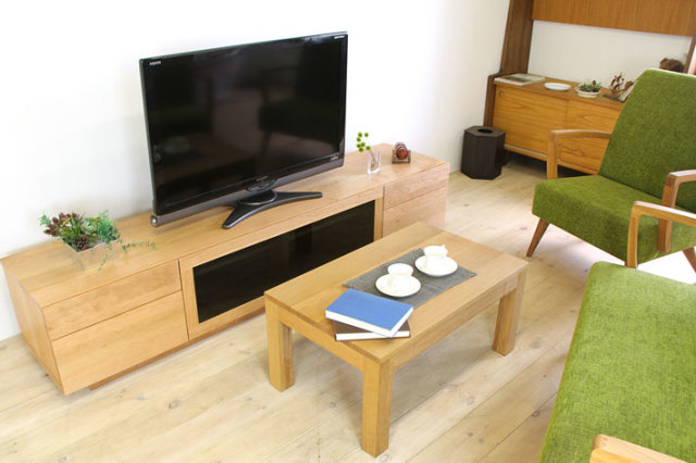 サイズオーダー可】天然木、無垢材使用テレビボード 凛／RIN タイプ2