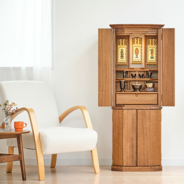 国産 モダン仏壇 アニー 43号【保証付き】 日本製 桐 仏壇 モダン 仏壇